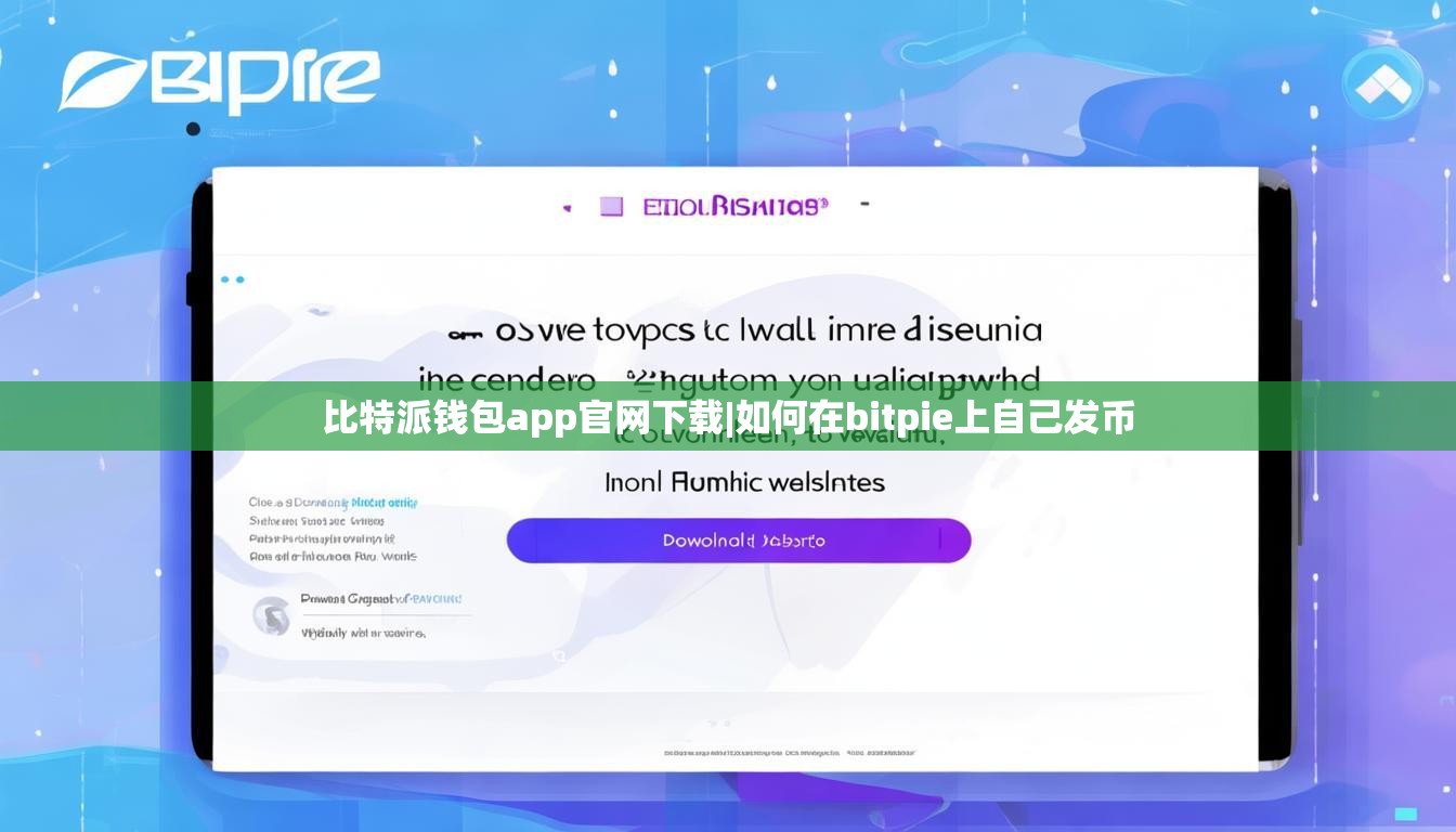 比特派钱包app官网下载|如何在bitpie上自己发币  第1张