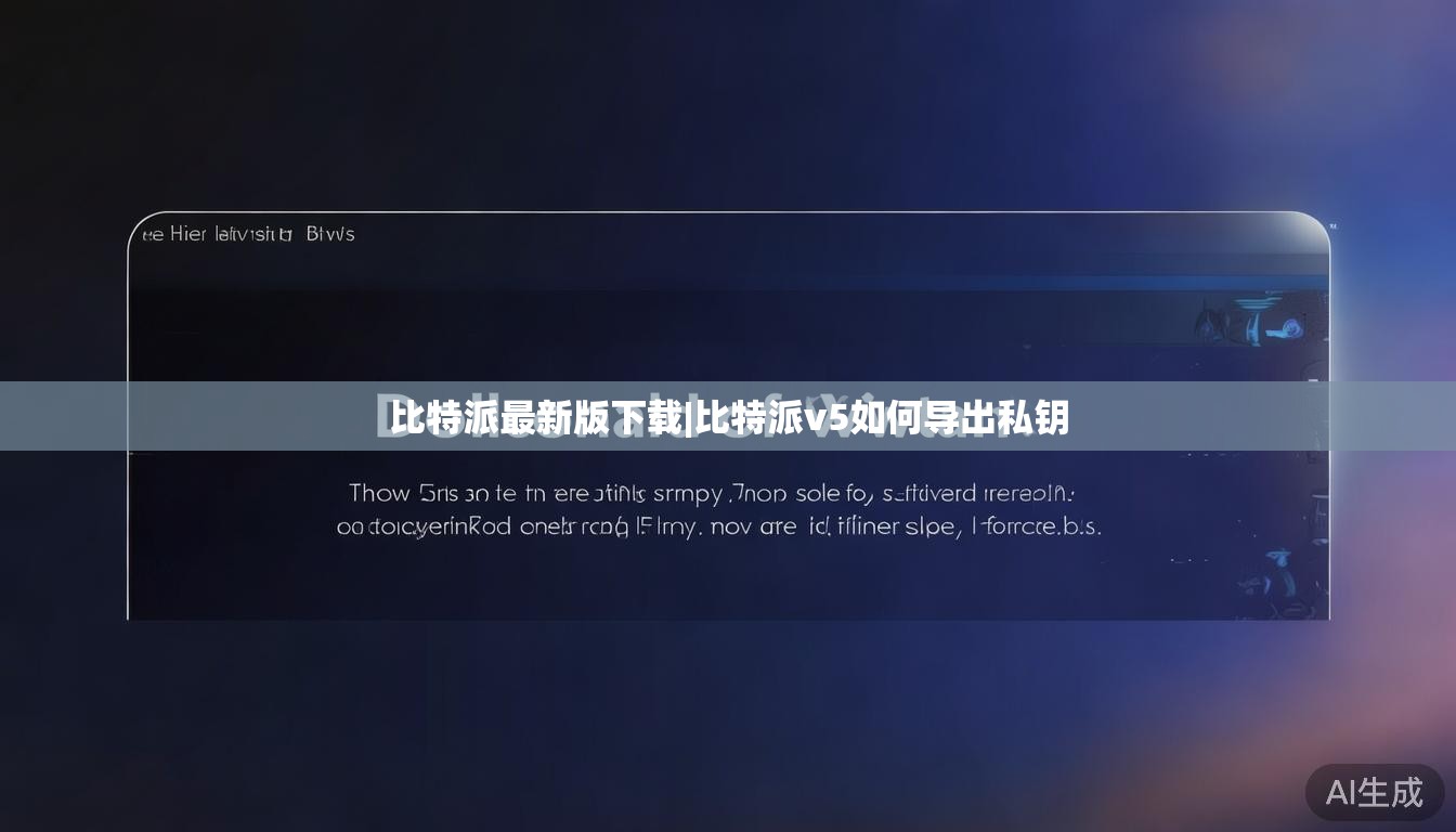 比特派最新版下载|比特派v5如何导出私钥 第1张 比特派最新版下载|比特派v5如何导出私钥 第1张