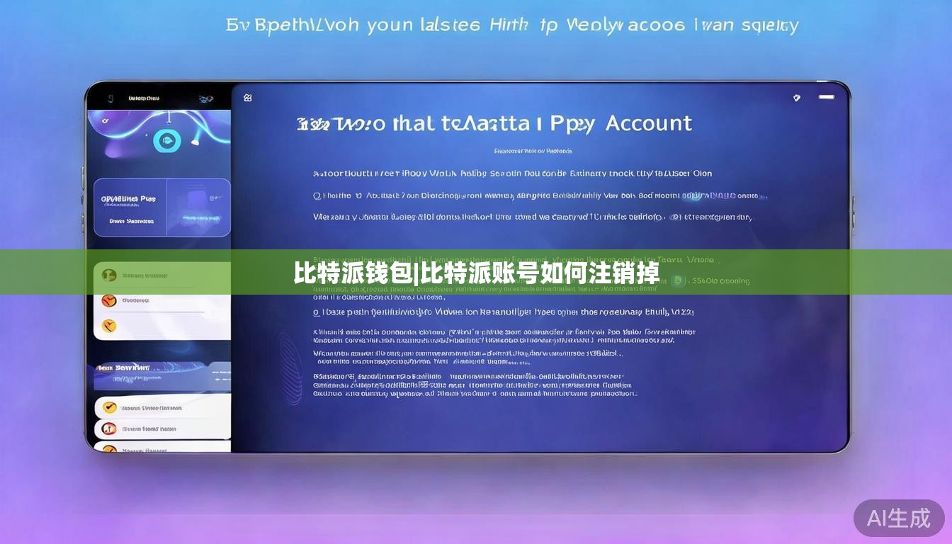 比特派钱包|比特派账号如何注销掉 第1张 比特派钱包|比特派账号如何注销掉 第1张