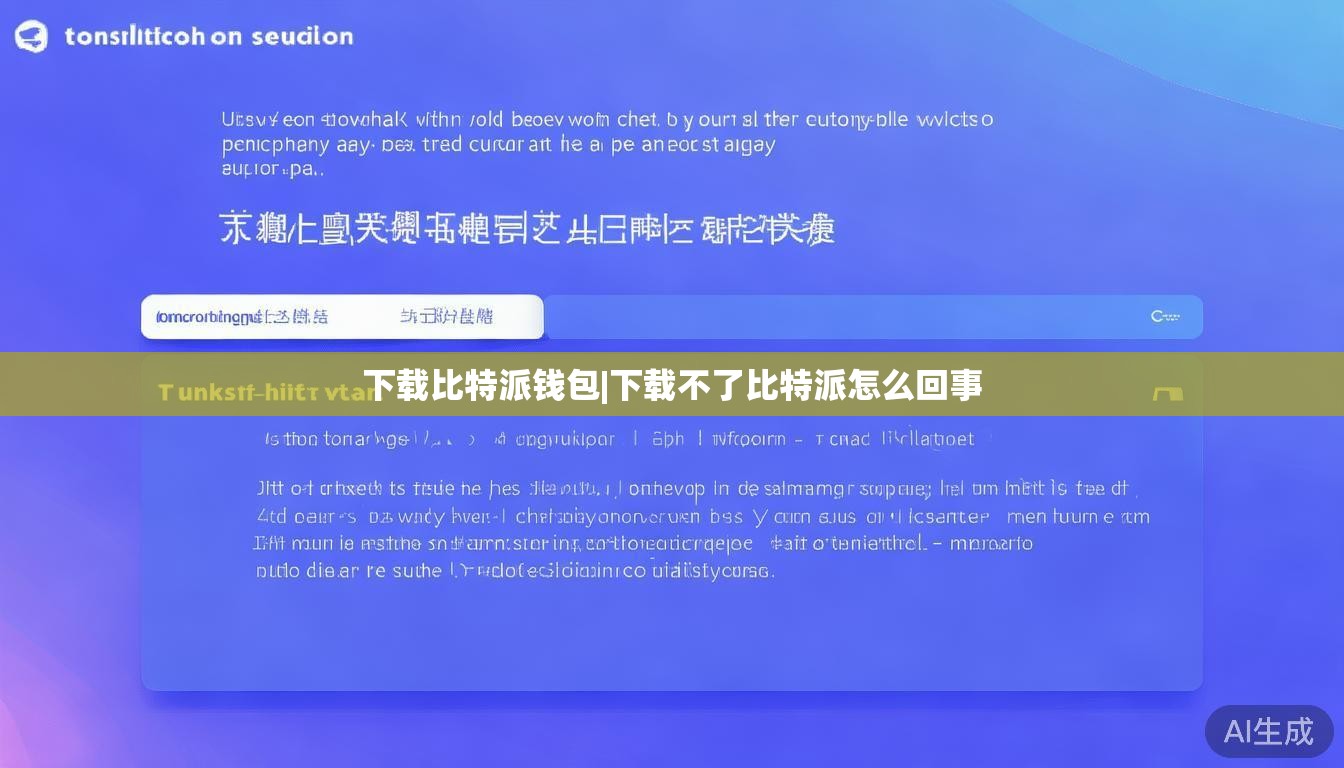下载比特派钱包|下载不了比特派怎么回事 第1张 下载比特派钱包|下载不了比特派怎么回事 第1张