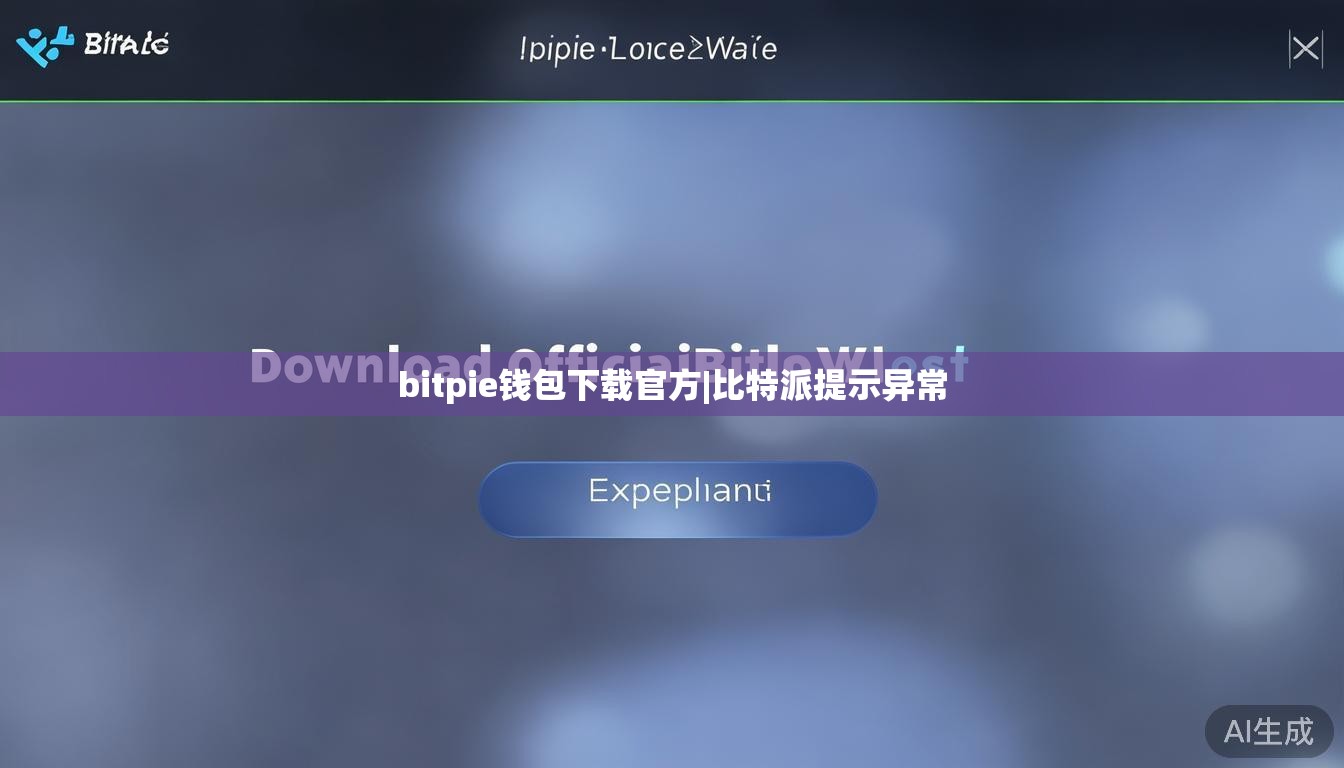 bitpie钱包下载官方|比特派提示异常 第1张 bitpie钱包下载官方|比特派提示异常 第1张