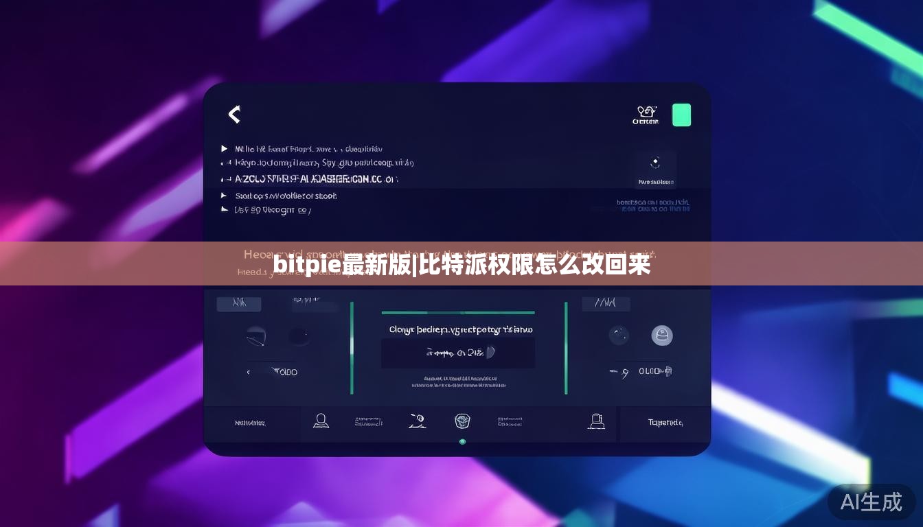 bitpie最新版|比特派权限怎么改回来 第1张 bitpie最新版|比特派权限怎么改回来 第1张
