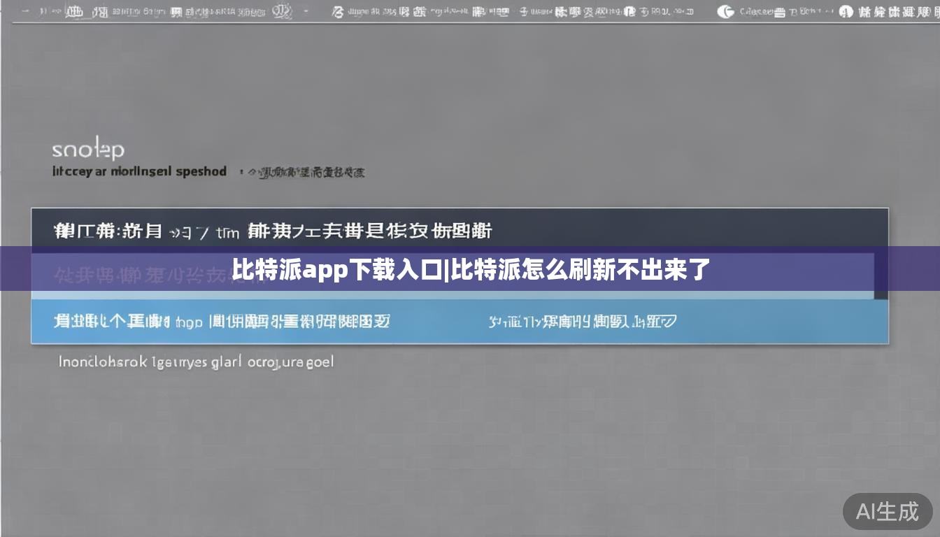比特派app下载入口|比特派怎么刷新不出来了 第1张 比特派app下载入口|比特派怎么刷新不出来了 第1张